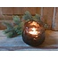 Brynxz # - verzenden eigen risico - TEALIGHT ATMOSPHERE CARVED VINT. GREY S D.10 H.9