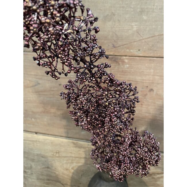 ## VIBURNUMZWEIG, METALLIC, 88 CM, MAUVE - kunst