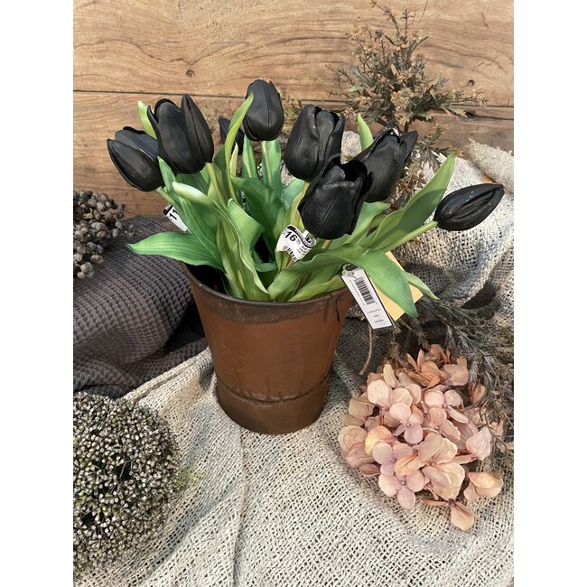 Roestig emmertje - ca. 17 x 19 cm