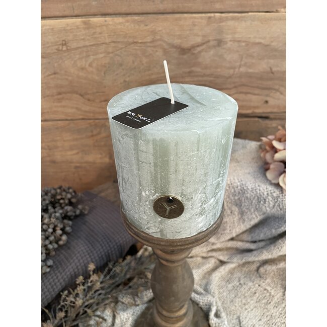 RUSTIC CANDLE SAGE GREEN D.10 H.10
