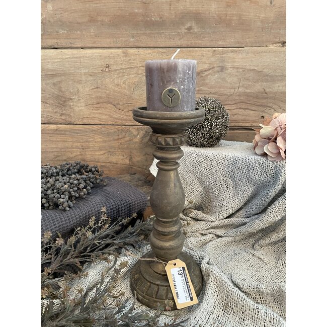 Rustic Candle Brown D.7 H.7