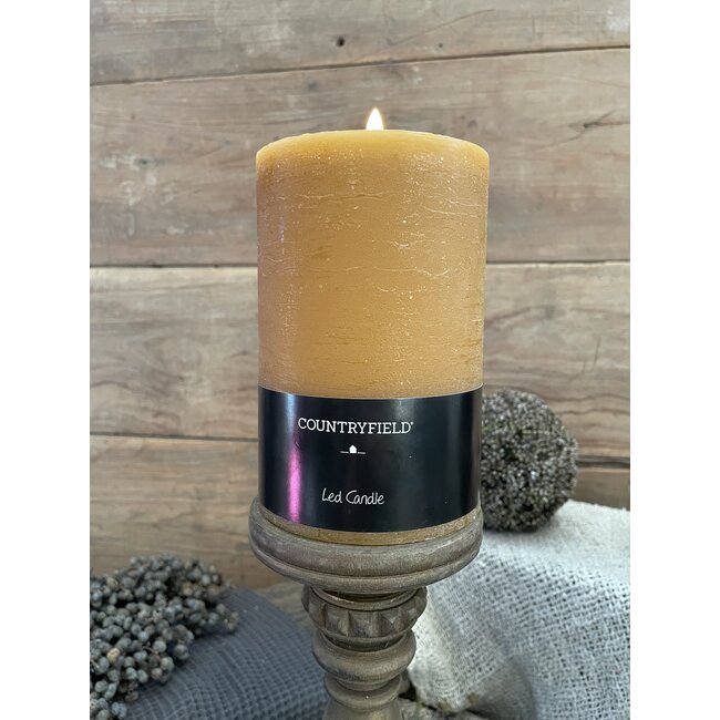 Countryfield Stompkaars rustiek Ø10CM LED ro Lyon M amber-L10B10H15CM