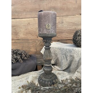 Brynxz Rustic Candle Brown D.10 H.10