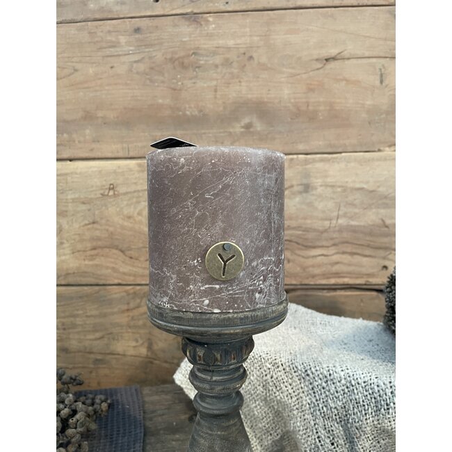 Rustic Candle Brown D.10 H.10