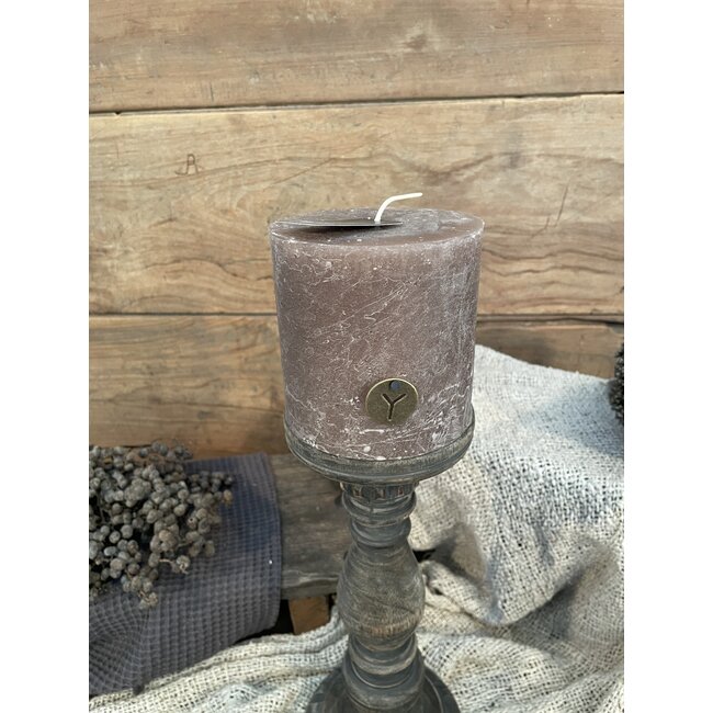 Rustic Candle Brown D.10 H.10