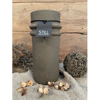 Still wordt niet verzonden - 44642 - Grijs /bruin gemeleerde vaas - aardewerk -  cm - Serie "Dark"