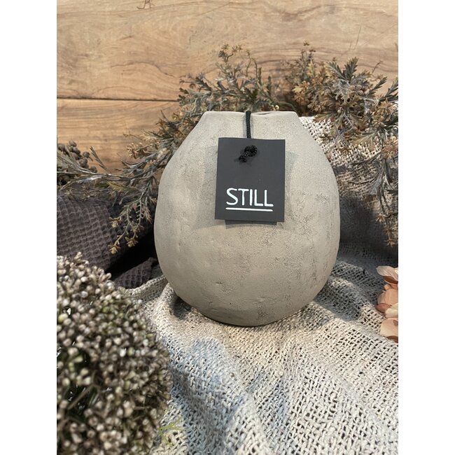 Still # 46054 - Taupe gemeleerde vaas - aardewerk - ca. 20 x 20 cm - serie "Taupe"