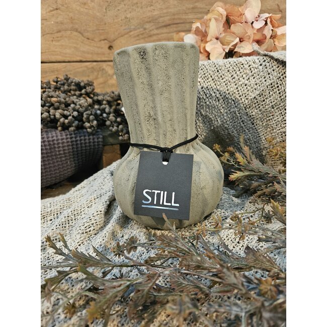 Still # 46020 - Taupe gemeleerde vaas - aardewerk - 14 x 20 cm - Serie "Taupe"