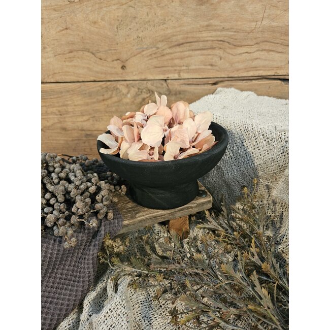 Houten plateau zwart - 19,5x19,5x10cm