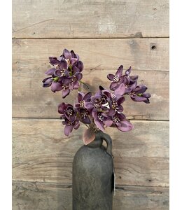FLOWER SPRAY, 68 CM, aubergine