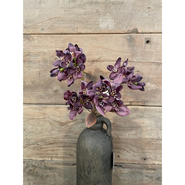FLOWER SPRAY, 68 CM, aubergine