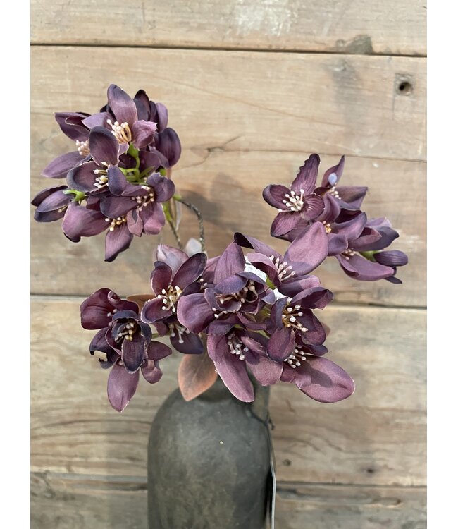 FLOWER SPRAY, 68 CM, aubergine