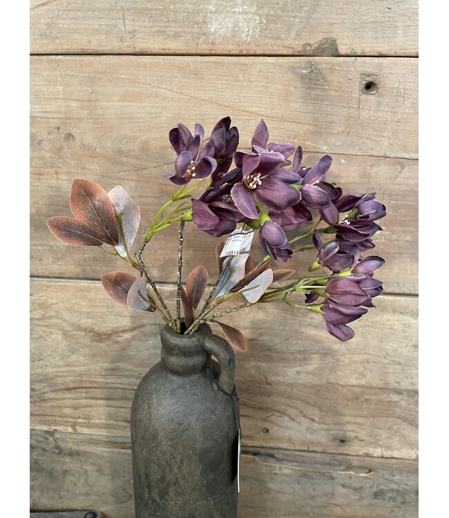 FLOWER SPRAY, 68 CM, aubergine