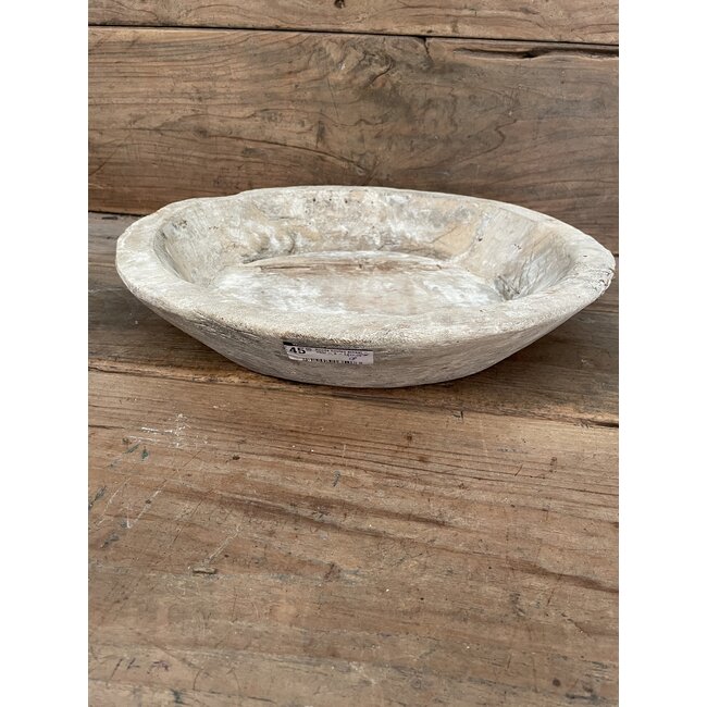 Ronde houten schaal - wabi - 8 - L. 40.5 x B. 8