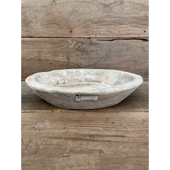 Ronde houten schaal - wabi - 8 - L. 40.5 x B. 8