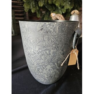 Pot planter - metaal - groot - 23 x 23 x 30 cm