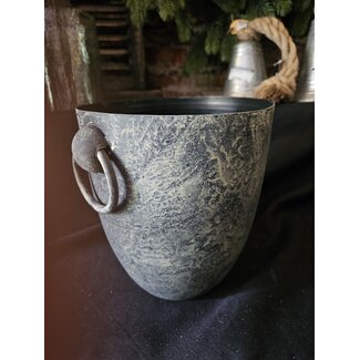 Pot planter - metaal - klein - 19 x 19 x 21 cm