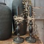 # J780 - Kandelaar - smeedijzer - per stuk - excl. kaars 10 x 10 x 20cm per stuk