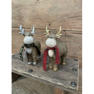 Countryfield Eland staand Rudolph M a2 bruin-L6B13H17CM - per stuk - random via web/uitzoeken in winkel Hellum