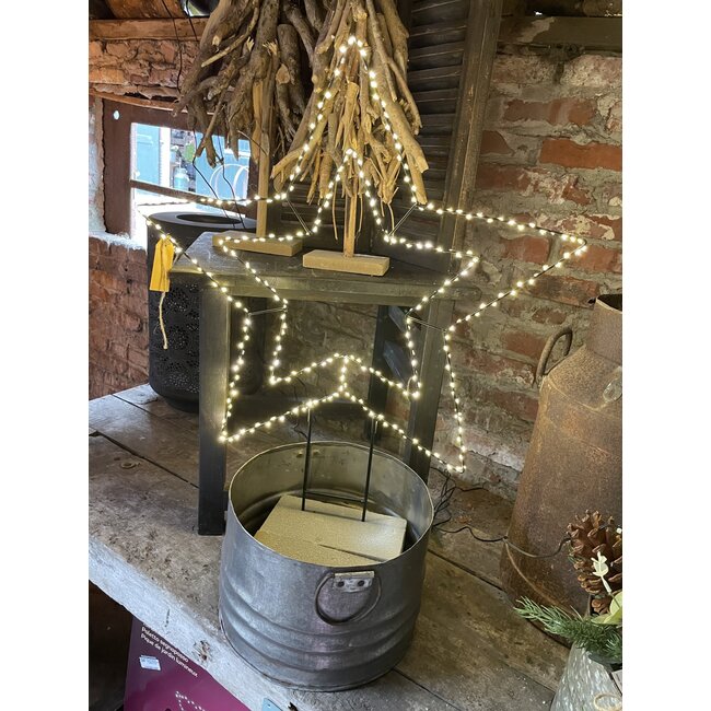 Micro LED stake light metaal star steady buiten -  dia58cm L.0.6cm