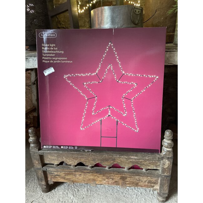 Micro LED stake light metaal star steady buiten -  dia58cm L.0.6cm