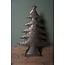 Kerstboom waxinelichthouder - metaal - grijs - 48 x 17 x 66 cm