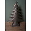 Kerstboom waxinelichthouder - metaal - grijs - 48 x 17 x 66 cm