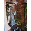 Kerstboom waxinelichthouder - metaal - grijs - 48 x 17 x 66 cm