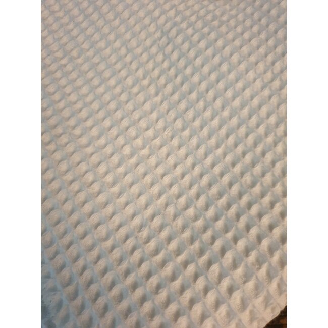100 % katoen gewafeld keukendoekje met gerafelde zijkanten - off white,  afmeting 40 x 40 cm