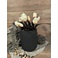Still wordt niet verzonden - 31126 - Zwarte bloempot met structuur 22 cm - Black Series
