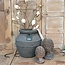 Still # 3904 - Grijs gemeleerde bloempot - aardewerk - 28 x 27 cm - Serie "Grey"