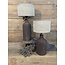 Tafellamp hout  Ø 14 x 35 cm Umber-bruin
