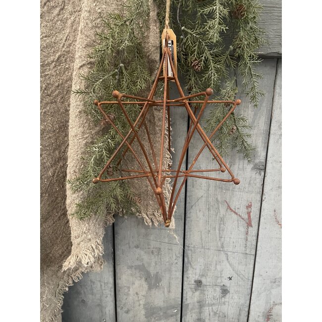 3 d ster rusty 26 cm hoog