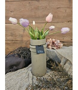 Still ## Wordt niet verzonden - 46052 - Taupe vaas aardewerk -  16 x 32 cm - serie "Taupe"