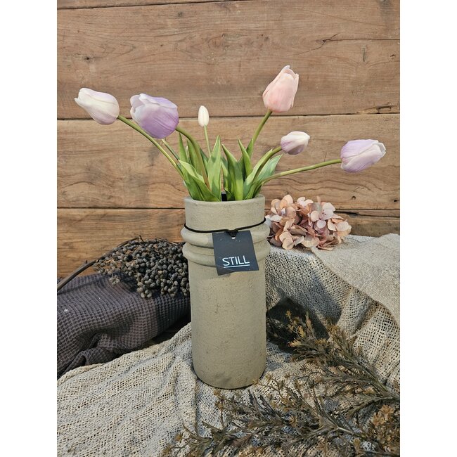 Still # 46052 - Taupe vaas aardewerk -  16 x 32 cm - serie "Taupe"