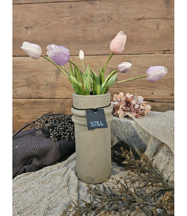 Still ### Wordt niet verzonden - 46052 - Taupe vaas aardewerk -  16 x 32 cm - serie "Taupe"
