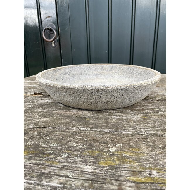 Still # 4921 - Licht grijs gemeleerde aardewerk schaal - 35 x 7 cm - serie "Rustic"