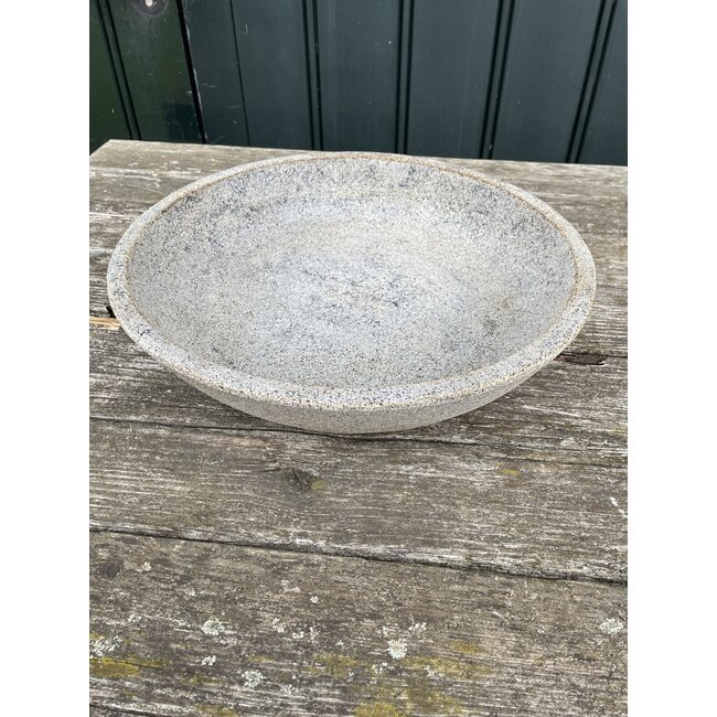 Still wordt niet verzonden  - 921 - Licht grijs gemeleerde aardewerk schaal - 35 x 7 cm - serie "Rustic"