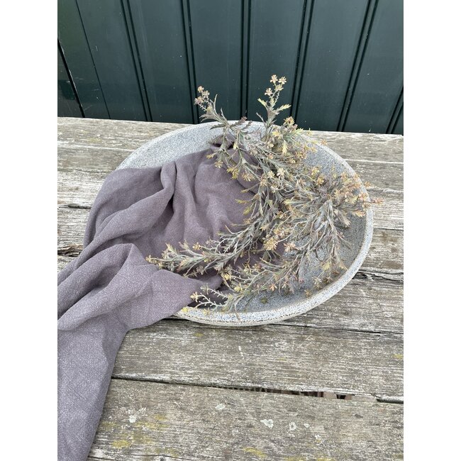 Still alleen afhalen/wordt nietverzonden - 4922 - Licht grijs gemeleerde aardewerk schaal - 45 x 7 cm - serie "Rustic"