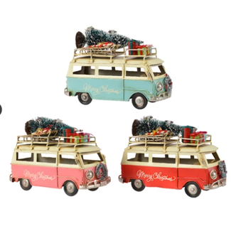 Metalen auto - per stuk - L.17cm W.7.5cm H.12cm - random via web