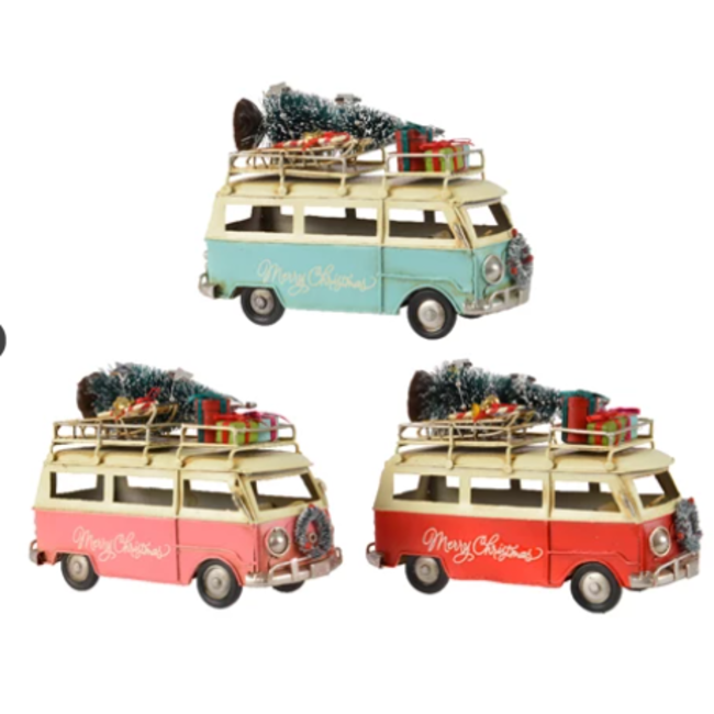 Metalen auto - per stuk - L.17cm W.7.5cm H.12cm - random via web