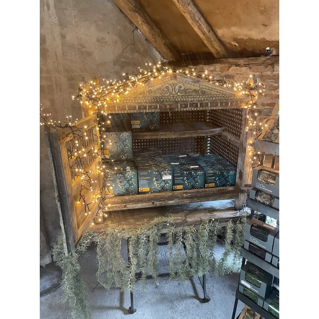 # Led clusterverlichting buiten - 10 meter - 1120 lamps - zwart - klassiek warm