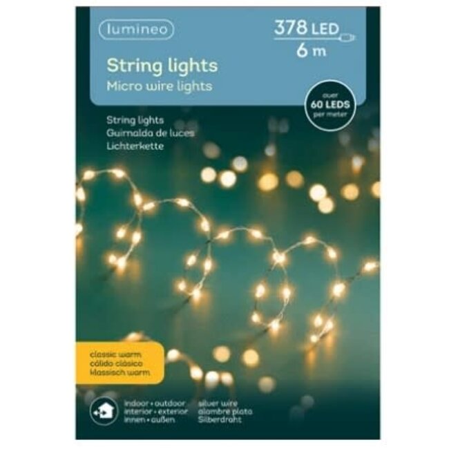 # Micro LED extra dense lights - L600cm - zilver/klassiek warm