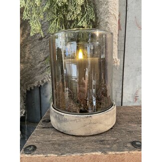 # Houten onderzetter - licht - 14.5×14.5×3.5cm - tbv glas met doorsnee 12.5cm (excl. glas)