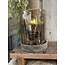 # Houten onderzetter - donker - 17x17x3.5cm - tbv voor glas 15cm doorsnee (excl glas)