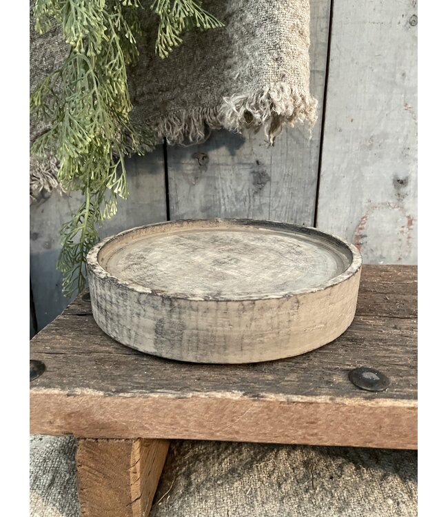 ### Houten onderzetter - licht - 17x17x3.5cm - tbv voor glas 15cm doorsnee (excl glas)