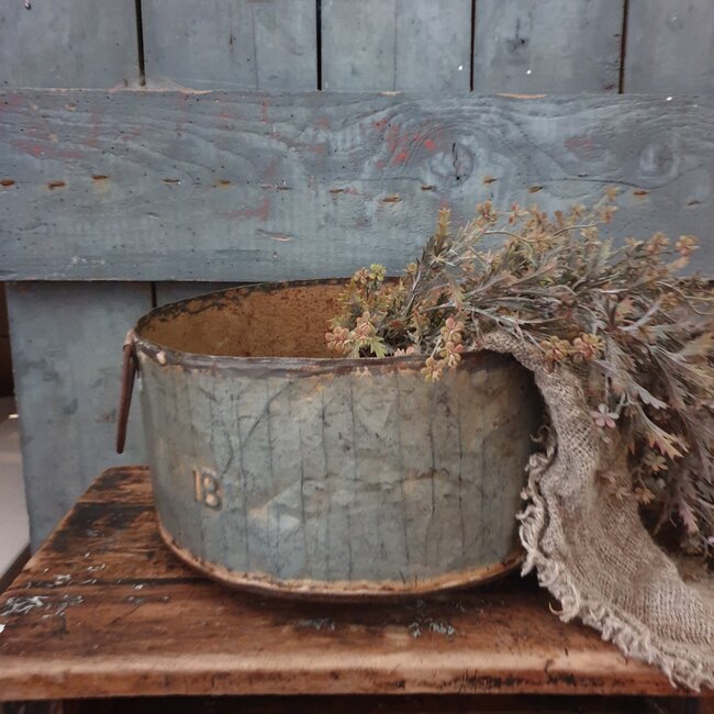 # Mix - Iron round bucket D30/35cm - metaal - foto kan afwijken