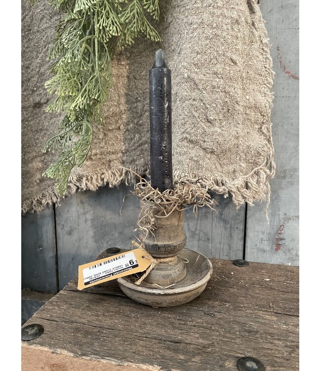 Houten blaker - CENTRE CANDLE STAND BOWL SMALL - 10.5×10.5x9cm