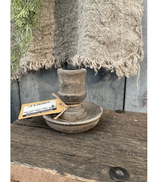 Houten blaker - CENTRE CANDLE STAND BOWL SMALL - 10.5×10.5x9cm