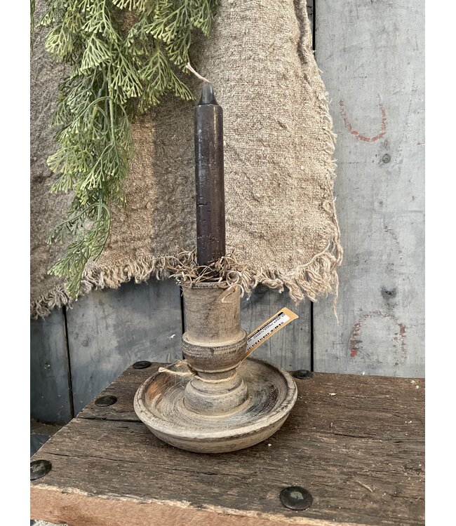 Houten blaker -  CENTRE CANDLE STAND BOWL BIG - 13x13x11.5cm